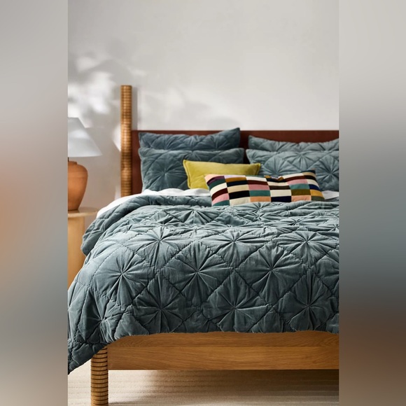 Anthropologie Other - Anthropologie Trova Velvet Quilt Queen